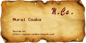 Murai Csaba névjegykártya